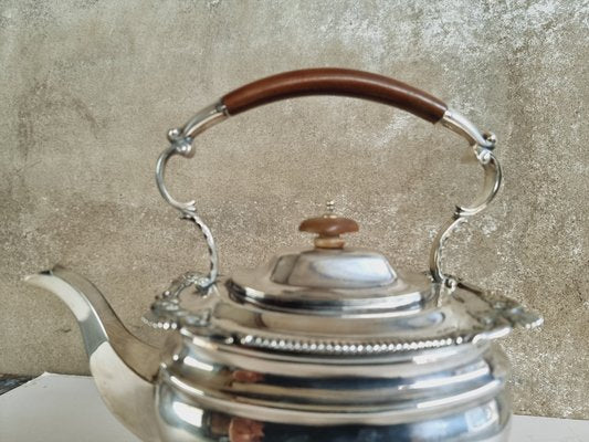 Antique 19th Century English Silver Plated Bouilloir Teapot-IFQ-1210218