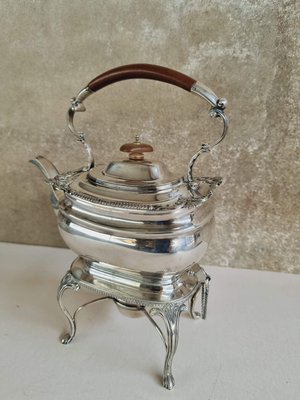 Antique 19th Century English Silver Plated Bouilloir Teapot-IFQ-1210218