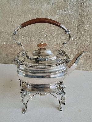 Antique 19th Century English Silver Plated Bouilloir Teapot-IFQ-1210218