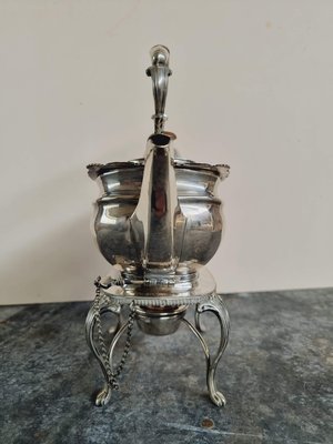 Antique 19th Century English Silver Plated Bouilloir Teapot-IFQ-1210218