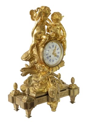 Antique 19th Century French Gilded Bronze Mantel Clock-ZVH-1294950