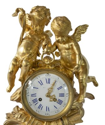 Antique 19th Century French Gilded Bronze Mantel Clock-ZVH-1294950