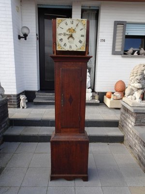 Antique 19th Century Longcase Oak Grandfather Clock by John Leach Romsey-AWL-1168138