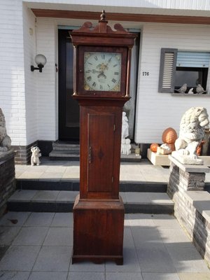 Antique 19th Century Longcase Oak Grandfather Clock by John Leach Romsey-AWL-1168138