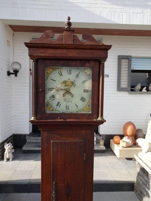 Antique 19th Century Longcase Oak Grandfather Clock by John Leach Romsey-AWL-1168138