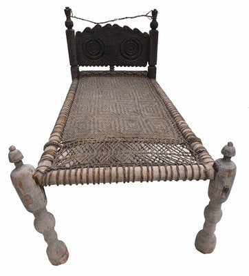 Antique 19th Century Swat Valley-Pakistan Charpoi Bed, 1920s-UZN-1389754