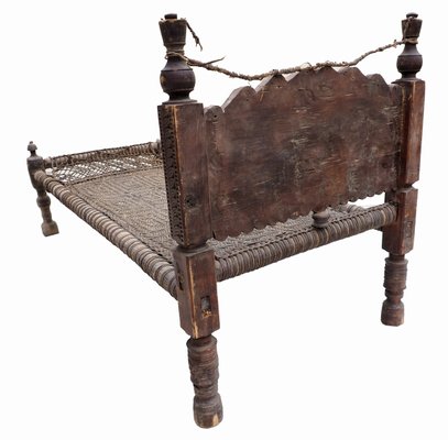 Antique 19th Century Swat Valley-Pakistan Charpoi Bed, 1920s-UZN-1389754