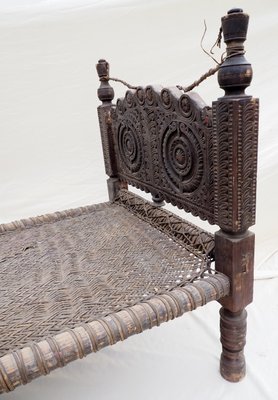 Antique 19th Century Swat Valley-Pakistan Charpoi Bed, 1920s-UZN-1389754