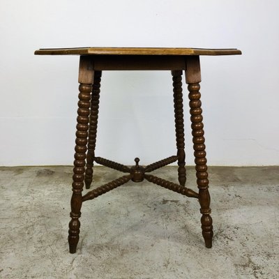 Antique 8-Sided Wood Carving Table-LCQ-1241609