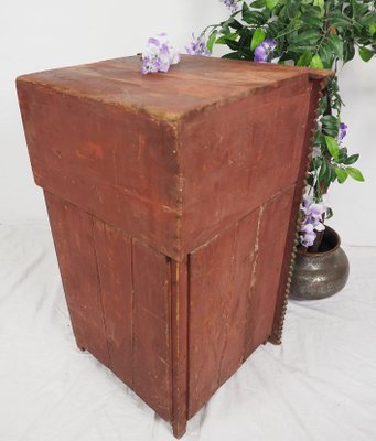 Antique Afghan Cabinet with Mirror, 1890s-UZN-1399186