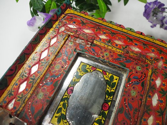 Antique Afghan Cabinet with Mirror, 1890s-UZN-1399186