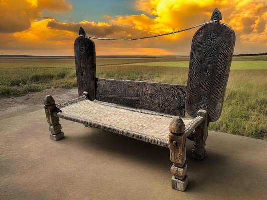 Antique Afghan Cedar Chair Bed, 1800s-UZN-1394078