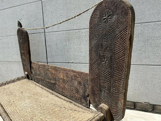 Antique Afghan Cedar Chair Bed, 1800s-UZN-1394078