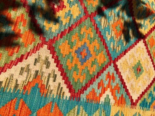 Antique Afghan Dyed Kilim Carpet-EAI-711596