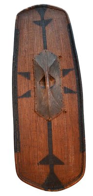 Antique African Fiber War Shield from the Ngbandi Tribe-RIK-1821581