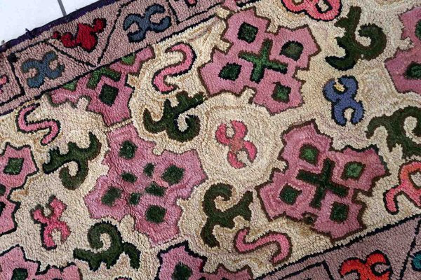 Antique American Hooked Rug, 1880s-JZV-1427236