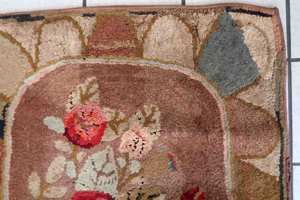 Antique American Hooked Rug, 1880s-JZV-1427252