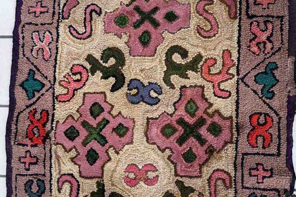 Antique American Hooked Rug, 1880s-JZV-1427236