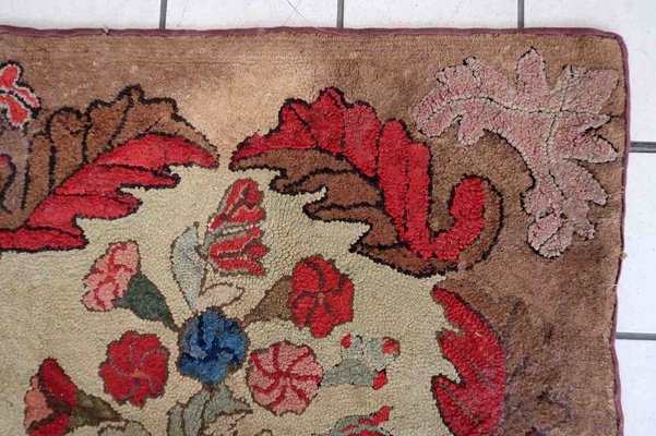 Antique American Hooked Rug, 1880s-JZV-1420851