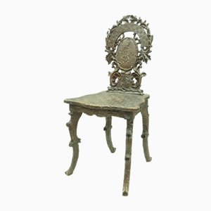 Antique and Hand Carved Oak Chair, 1900s-UG-1156333