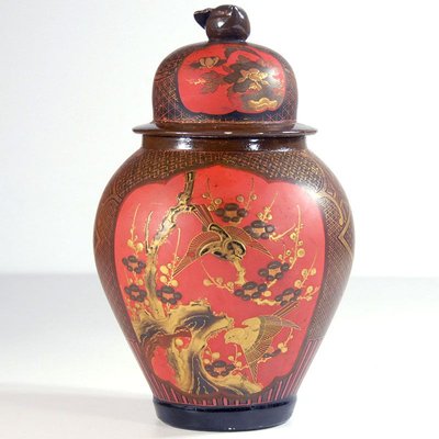 Antique Arita Lacquered Porcelain Vase-GIW-811802