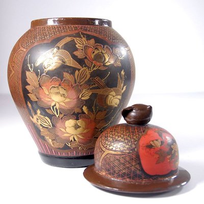 Antique Arita Lacquered Porcelain Vase-GIW-811802