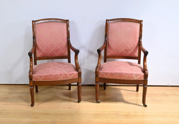 Antique Armchairs in Mahogany, Set of 2-RVK-2020362