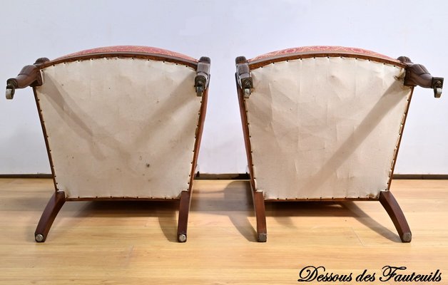 Antique Armchairs in Mahogany, Set of 2-RVK-2020362