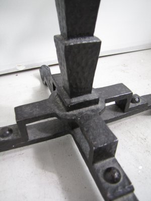 Antique Art Deco Iron Candleholder in the Style of Koloman Moser-GJF-733763