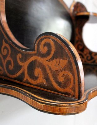 Antique Art Nouveau Blackened Rosewood Shelf, 1900s-RVK-746356