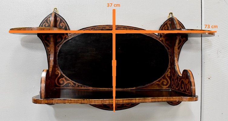 Antique Art Nouveau Blackened Rosewood Shelf, 1900s-RVK-746356