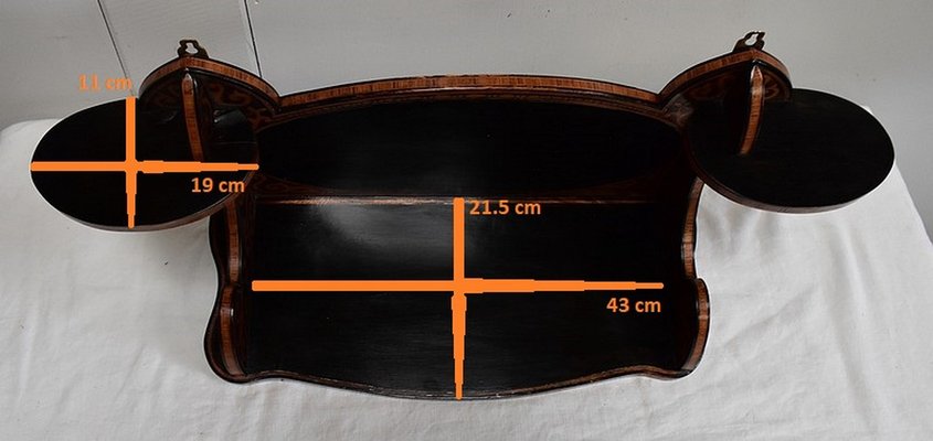 Antique Art Nouveau Blackened Rosewood Shelf, 1900s-RVK-746356