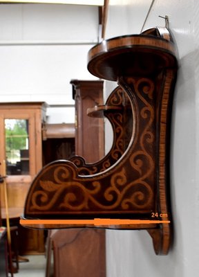 Antique Art Nouveau Blackened Rosewood Shelf, 1900s-RVK-746356