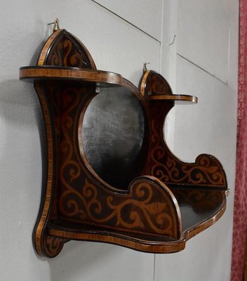 Antique Art Nouveau Blackened Rosewood Shelf, 1900s-RVK-746356