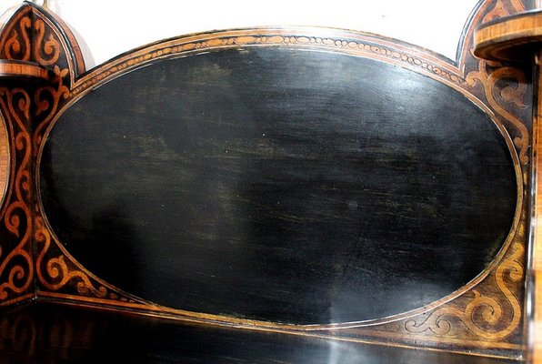 Antique Art Nouveau Blackened Rosewood Shelf, 1900s-RVK-746356