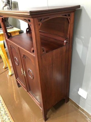 Antique Art Nouveau Cabinet in Mahogany-WMV-2040816