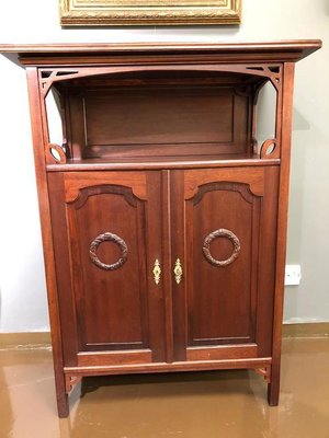 Antique Art Nouveau Cabinet in Mahogany-WMV-2040816