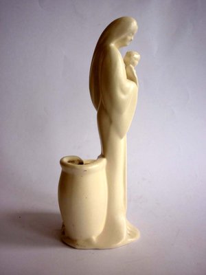 Antique Art Nouveau Ceramic Madonna Statue from Haeger-GKB-842407