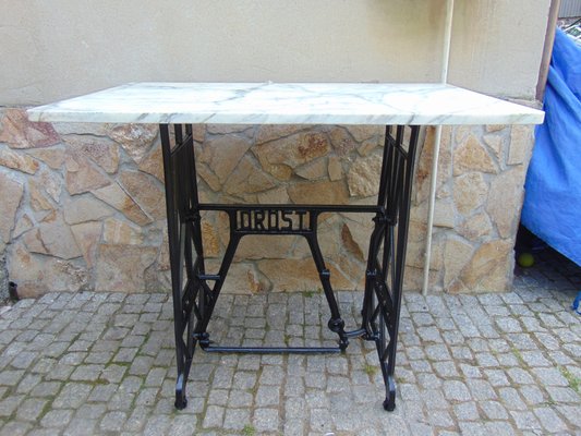 Antique Art Nouveau Krakow Marble Slab Drost Table-CAQ-701636