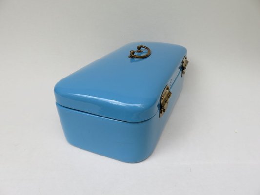 Antique Art Nouveau Light Blue Lunchbox from VEWAG Eschebach-EY-853220