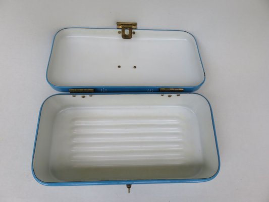 Antique Art Nouveau Light Blue Lunchbox from VEWAG Eschebach-EY-853220