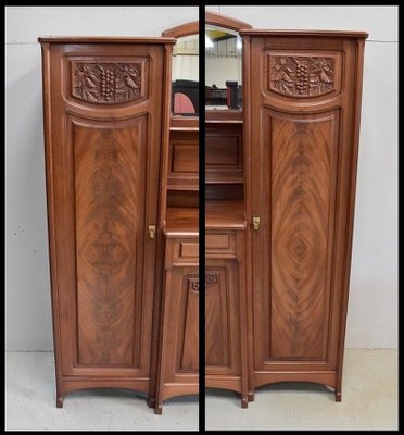 Antique Art Nouveau Mahogany Cabinet, 1900s-RVK-683489