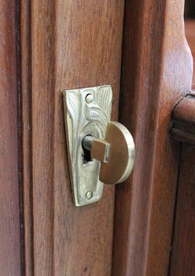 Antique Art Nouveau Mahogany Cabinet, 1900s-RVK-683489