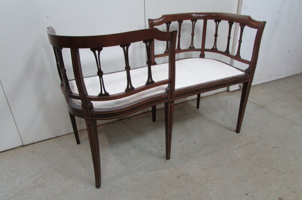 Antique Art Nouveau Mahogany Chaise Lounge-RDN-565502