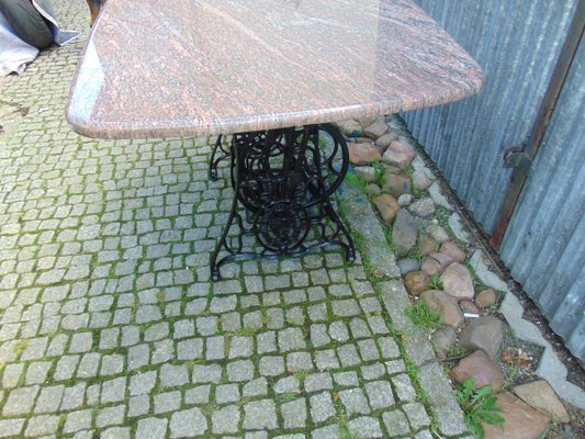 Antique Art Nouveau Marble Table-CAQ-722475