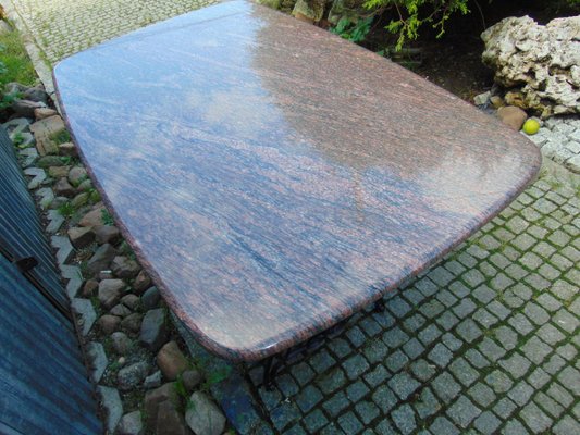 Antique Art Nouveau Marble Table-CAQ-722475