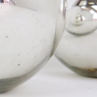 Antique Art Nouveau Mercury Glass Vases Globe, Set of 2-NYF-2019120