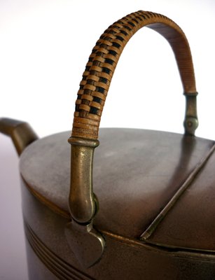 Antique Art Nouveau Metal & Wicker Watering Can from WMF-GKB-842328