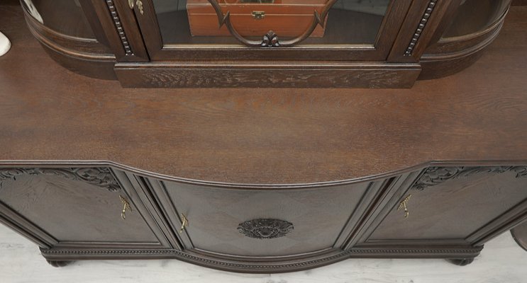 Antique Art Nouveau Style Oak Sideboard, 1920s-ZFH-2033651