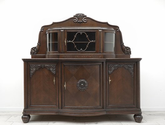 Antique Art Nouveau Style Oak Sideboard, 1920s-ZFH-2033651